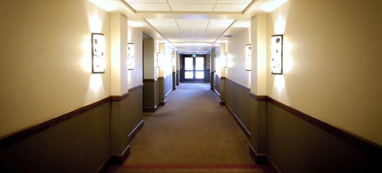 hallway in an apartment building