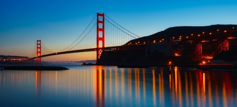 Picture of the most famous San Francisco landmark, the Golden Gate Bridge, which you should visit when exploring outdoor activities in Southern and Northern California