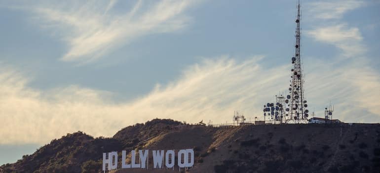 a Hollywood sign