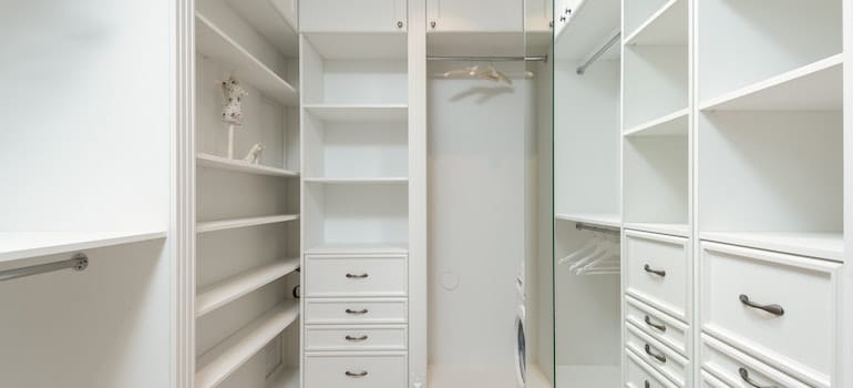 a built in storage room